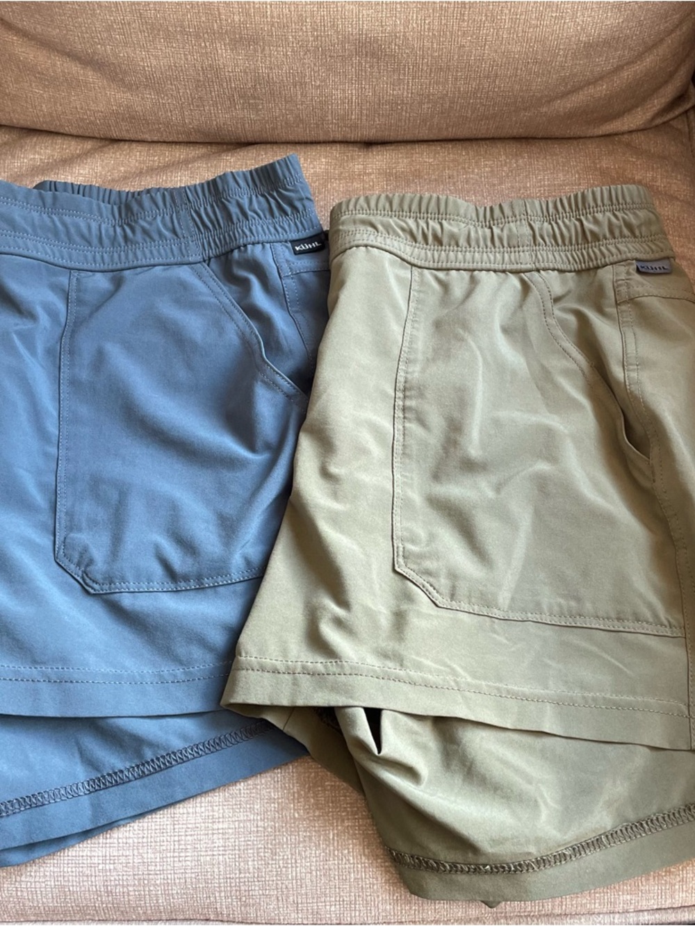 Kuhl Trekr shorts bundle women’s Elastic Waist Performance Shorts - Blue & Olive